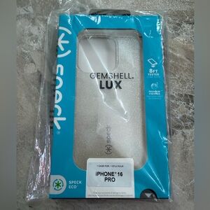 Speck GemShell Lux iPhone 16 Pro Case - Clear Sparkle